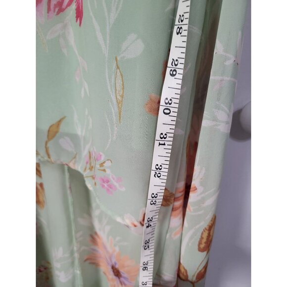 Lily Rose Women's LG Mint Green Floral Smocked High Low Dress Fairy Easter - Picture 5 of 9